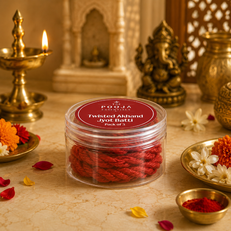 The Pooja Essentials Twisted Akhand jyot| 45cm | 17"