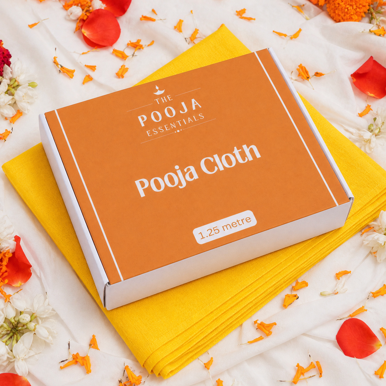 The Pooja Essentials Pooja cloth (Yellow 1.25 m)