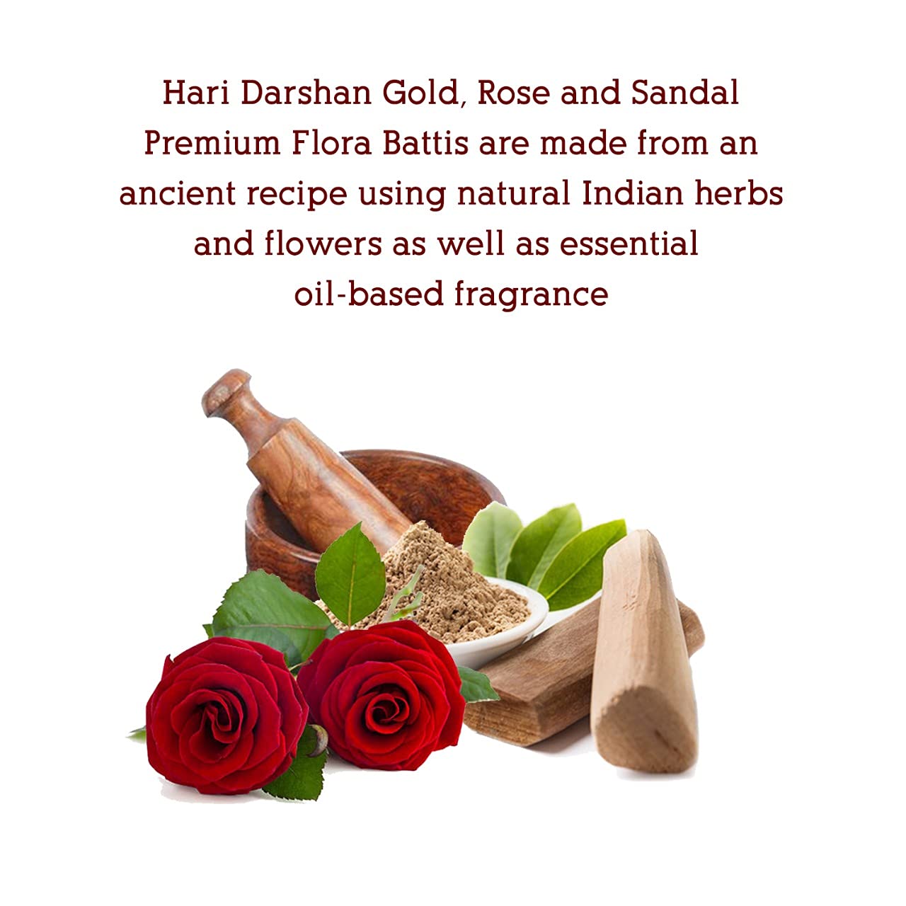 Hari Darshan TEMPLE GOLD Premium Flora Batti Incense Sticks (12 sticks)