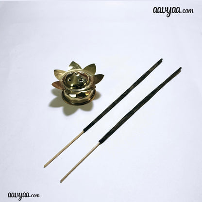 Aavyaa Brass Flower Agarbatti Stand