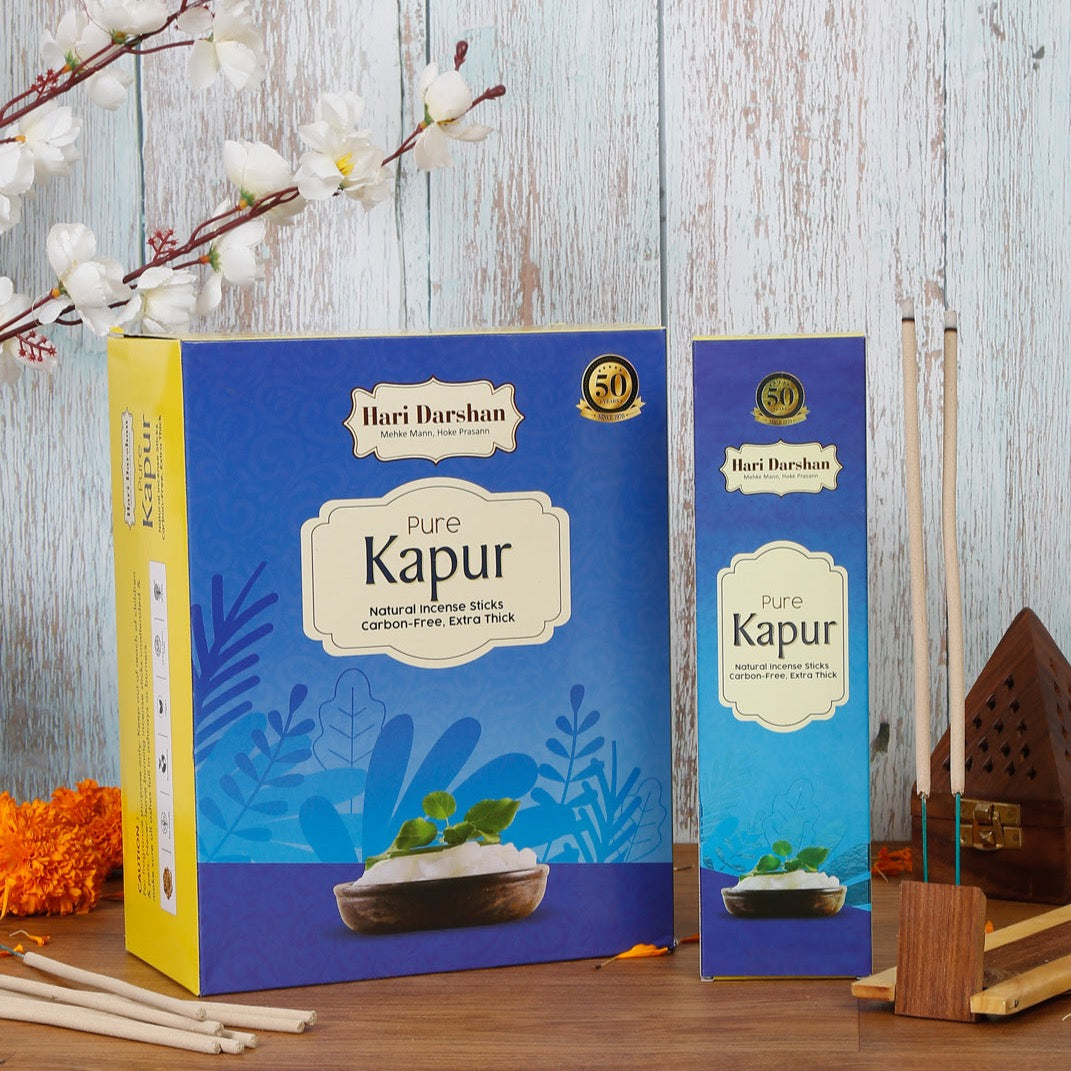 Hari Darshan PURE KAPUR Natural Incense Sticks (60 gms)