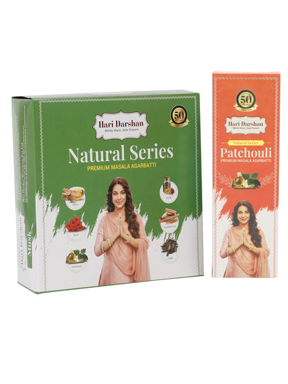 Hari Darshan Natural Series PATCHOULI Premium Masala Agarbatti (60 gms)