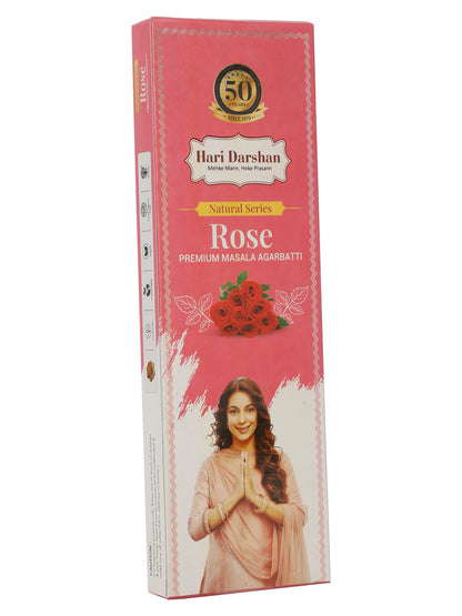 Hari Darshan Natural Series ROSE Premium Masala Agarbatti (60 gms)