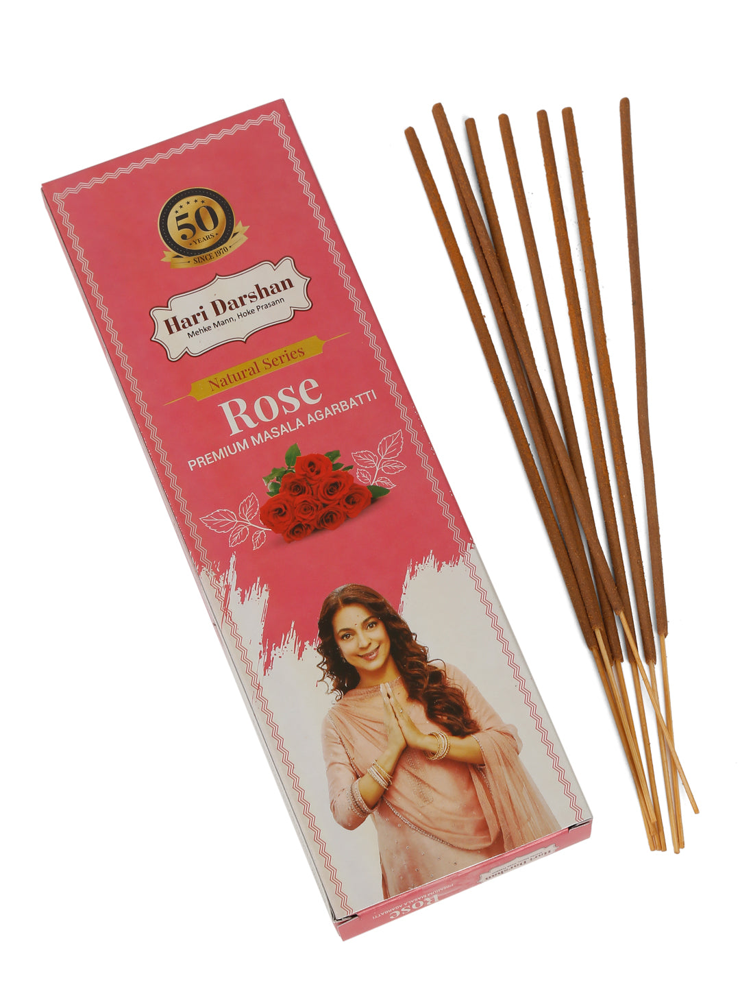 Hari Darshan Natural Series ROSE Premium Masala Agarbatti (60 gms)