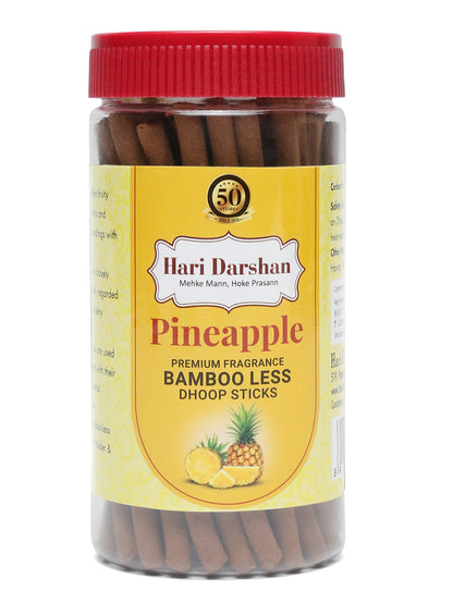 Hari Darshan PINEAPPLE Premium Fragrance Bamboo less Dhoop Sticks (125 gms)