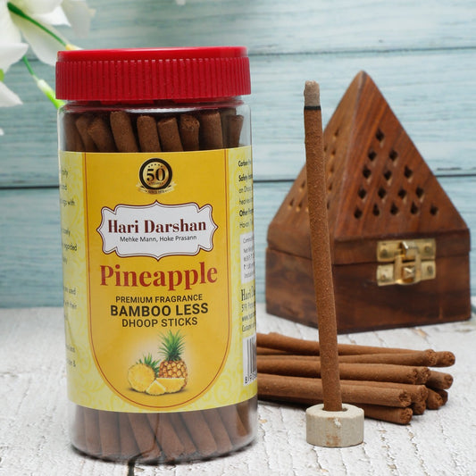 Hari Darshan PINEAPPLE Premium Fragrance Bamboo less Dhoop Sticks (125 gms)