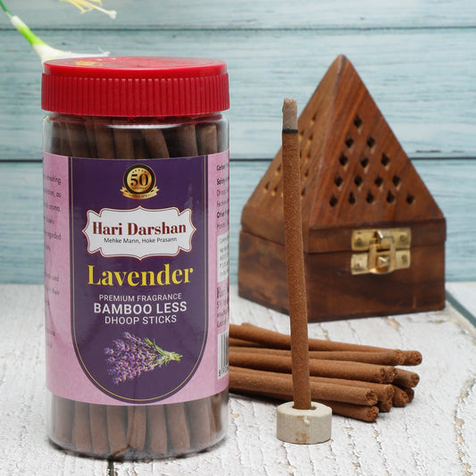 Hari Darshan LAVENDER Premium Fragrance Bamboo less Dhoop Sticks (125 gms)