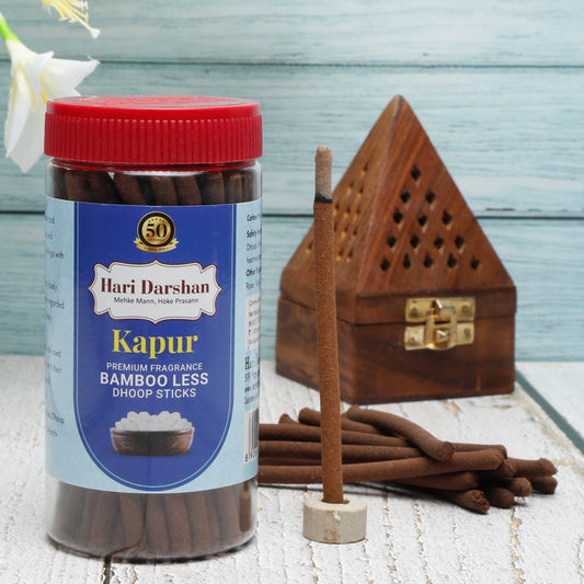 Hari Darshan KAPUR Premium Fragrance Bamboo less Dhoop Sticks (125 gms)