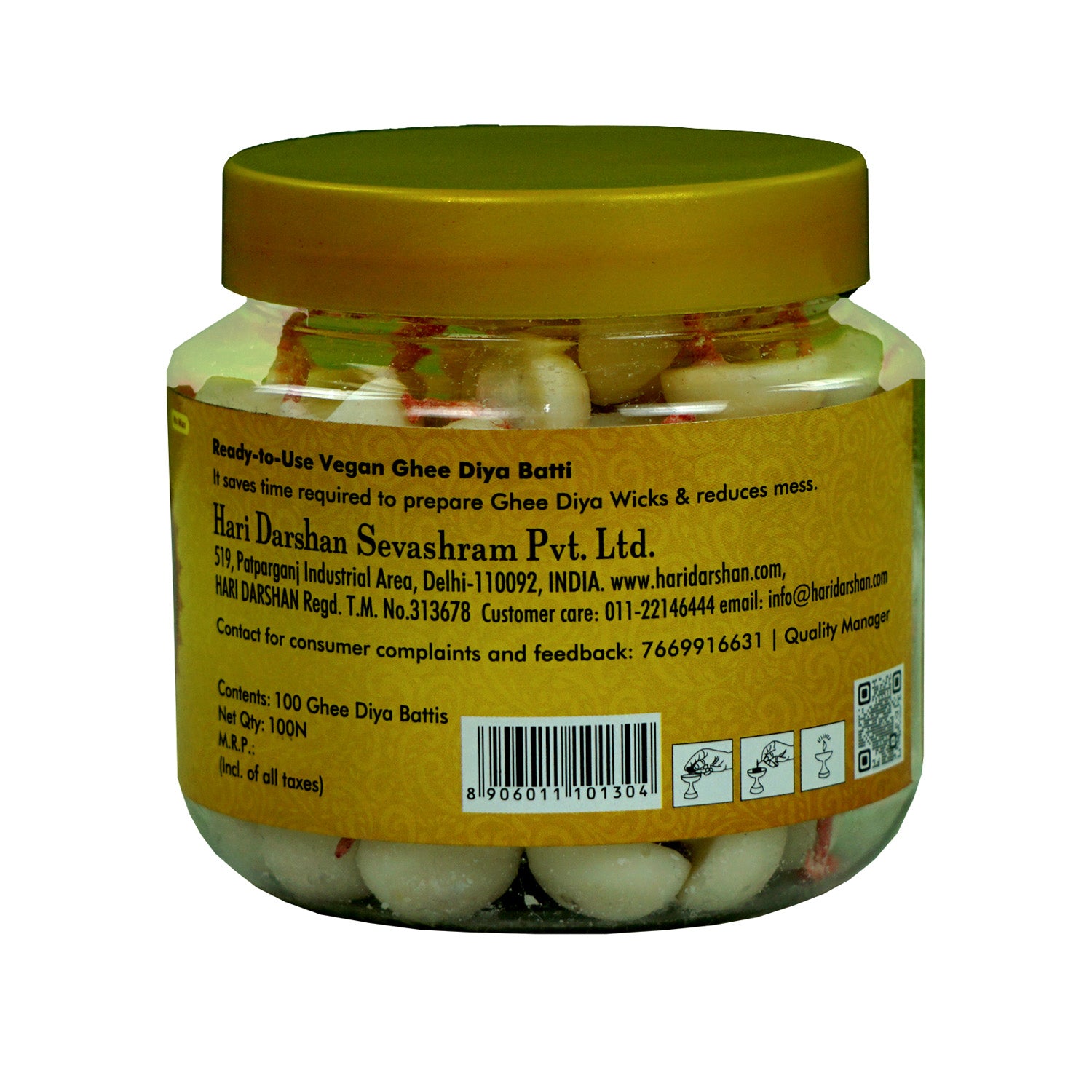 Hari Darshan GHEE DIYA Small (100 pieces)