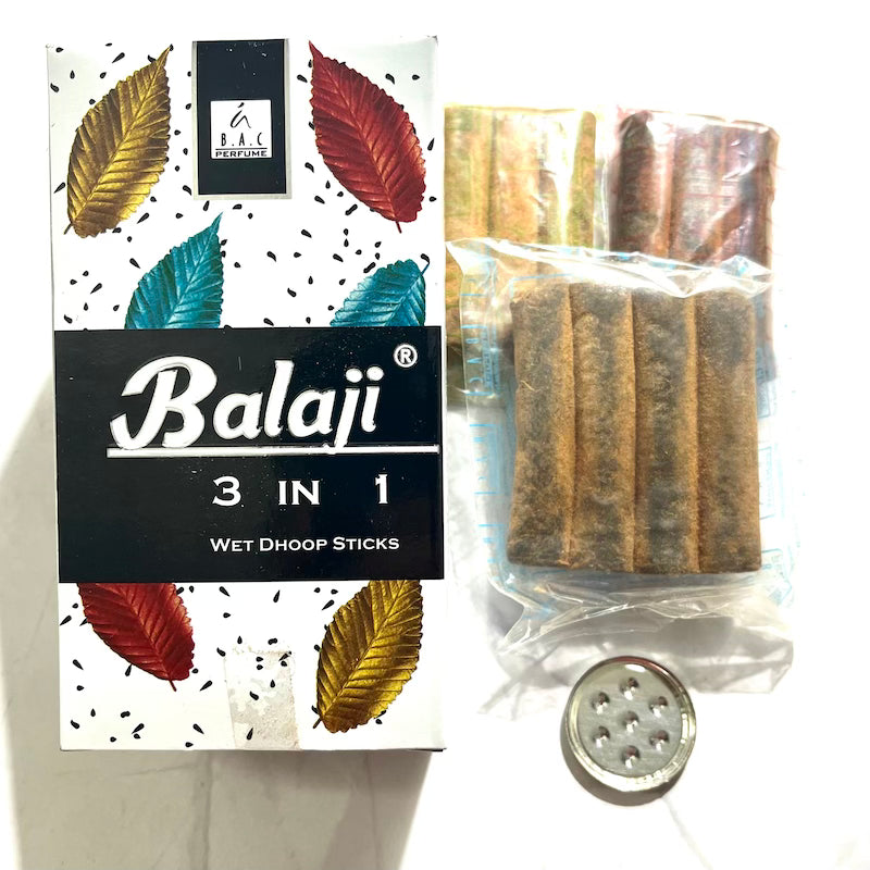 Balaji 3 in 1 Premium Wet Dhoop Sticks (10 sticks)