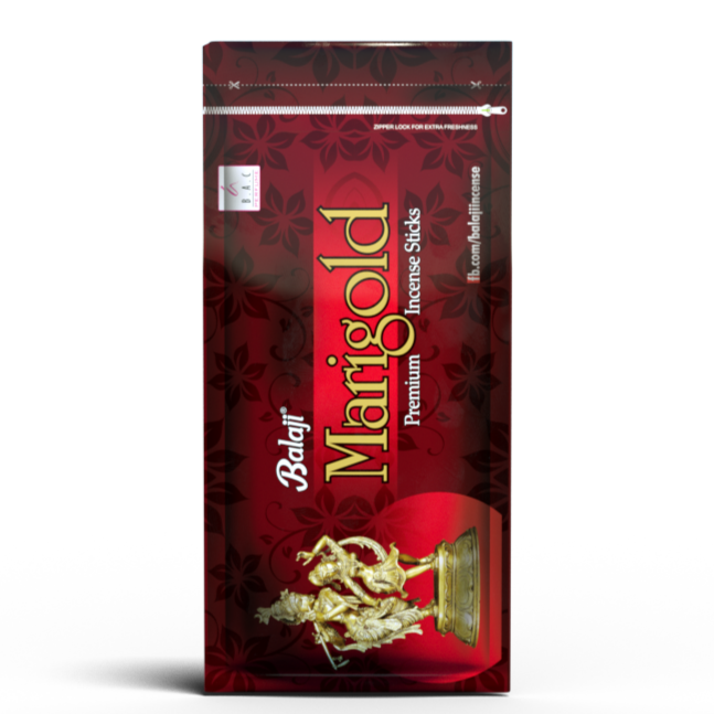 Balaji MARIGOLD Incense Sticks Zipper (120 gms)