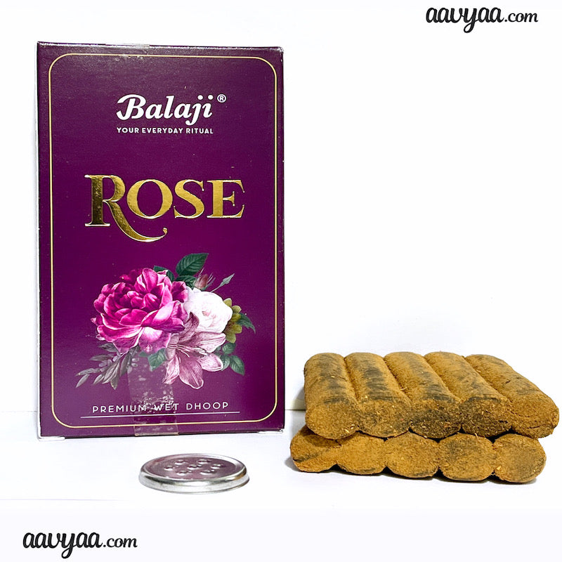Balaji ROSE Premium Wet Dhoop Sticks (10 sticks)