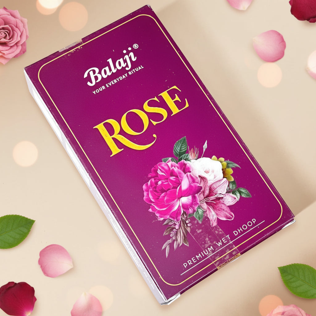 Balaji ROSE Premium Wet Dhoop Sticks (10 sticks)