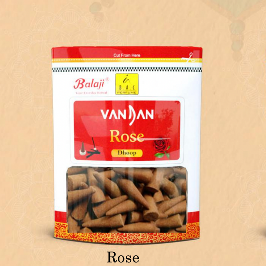Balaji VANDAN ROSE Dhoop Cones (120 gms)