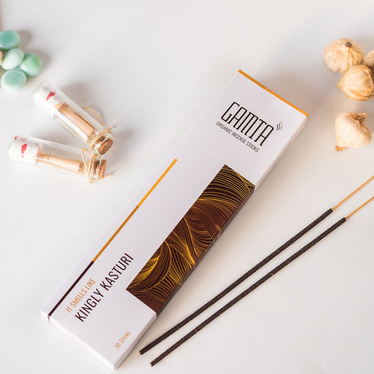Gamta KINGLY KASTURI Organic Incense Sticks (30 sticks)