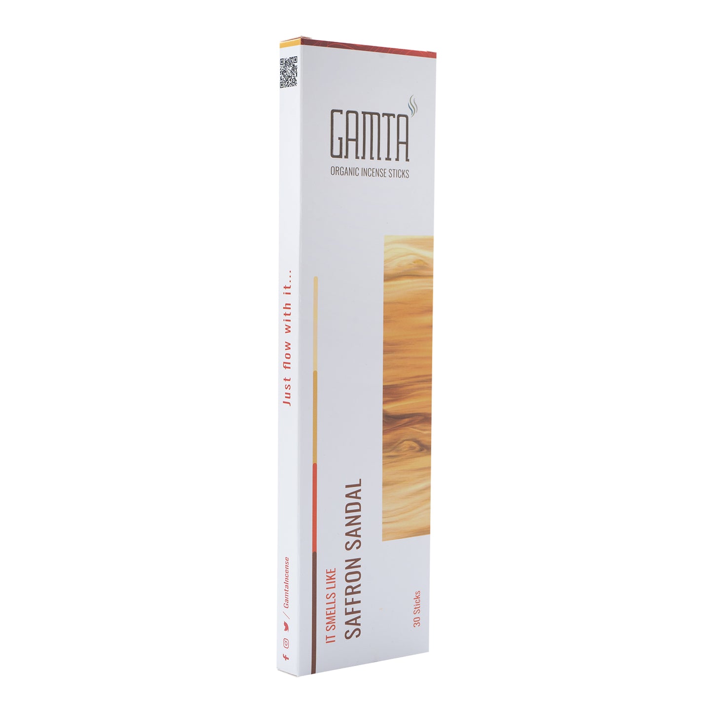 Gamta SAFFRON SANDAL Organic Incense Sticks (30 sticks)