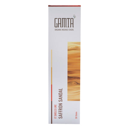 Gamta SAFFRON SANDAL Organic Incense Sticks (30 sticks)