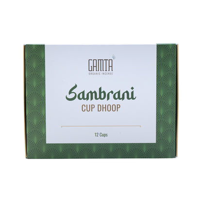 Gamta SAMBRANI Organic Cup Dhoop (12 cups)