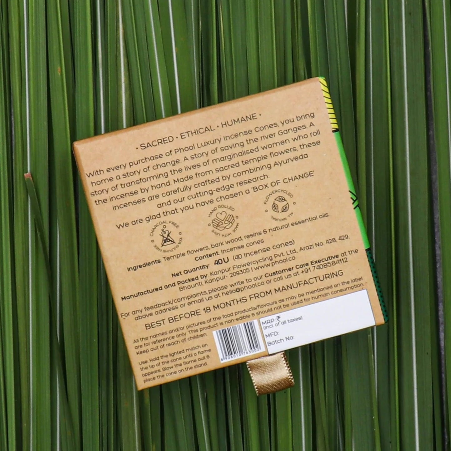 Phool CITRONELLA Luxury Incense Cones (40 cones)