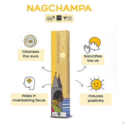 Phool NAGCHAMPA Luxury Incense Sticks (40 sticks)