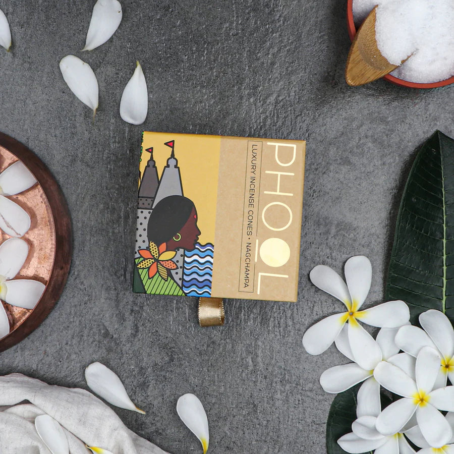 Phool NAGCHAMPA Luxury Incense Cones (40 cones)