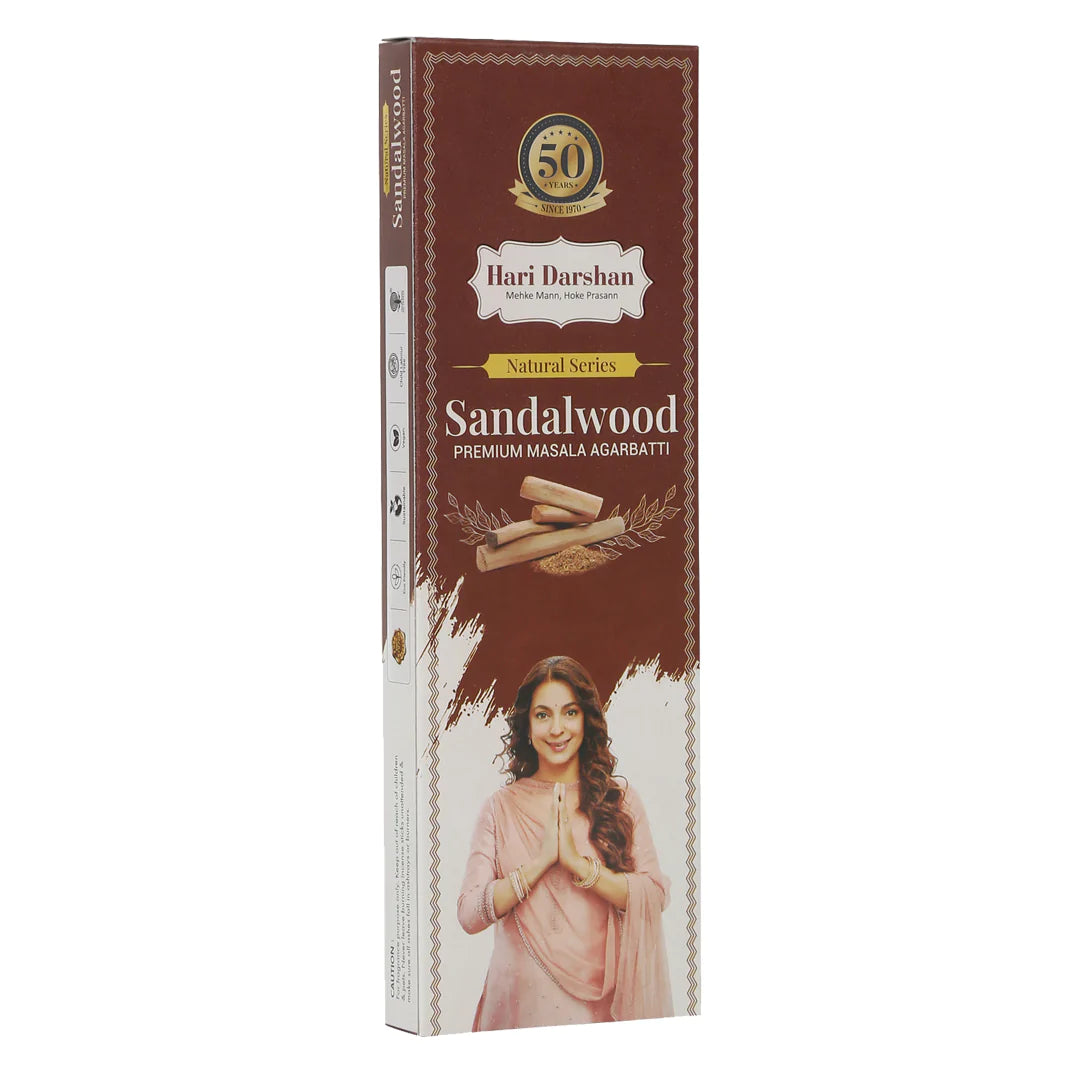 Hari Darshan Natural Series SANDALWOOD Premium Masala Agarbatti (60 gms)