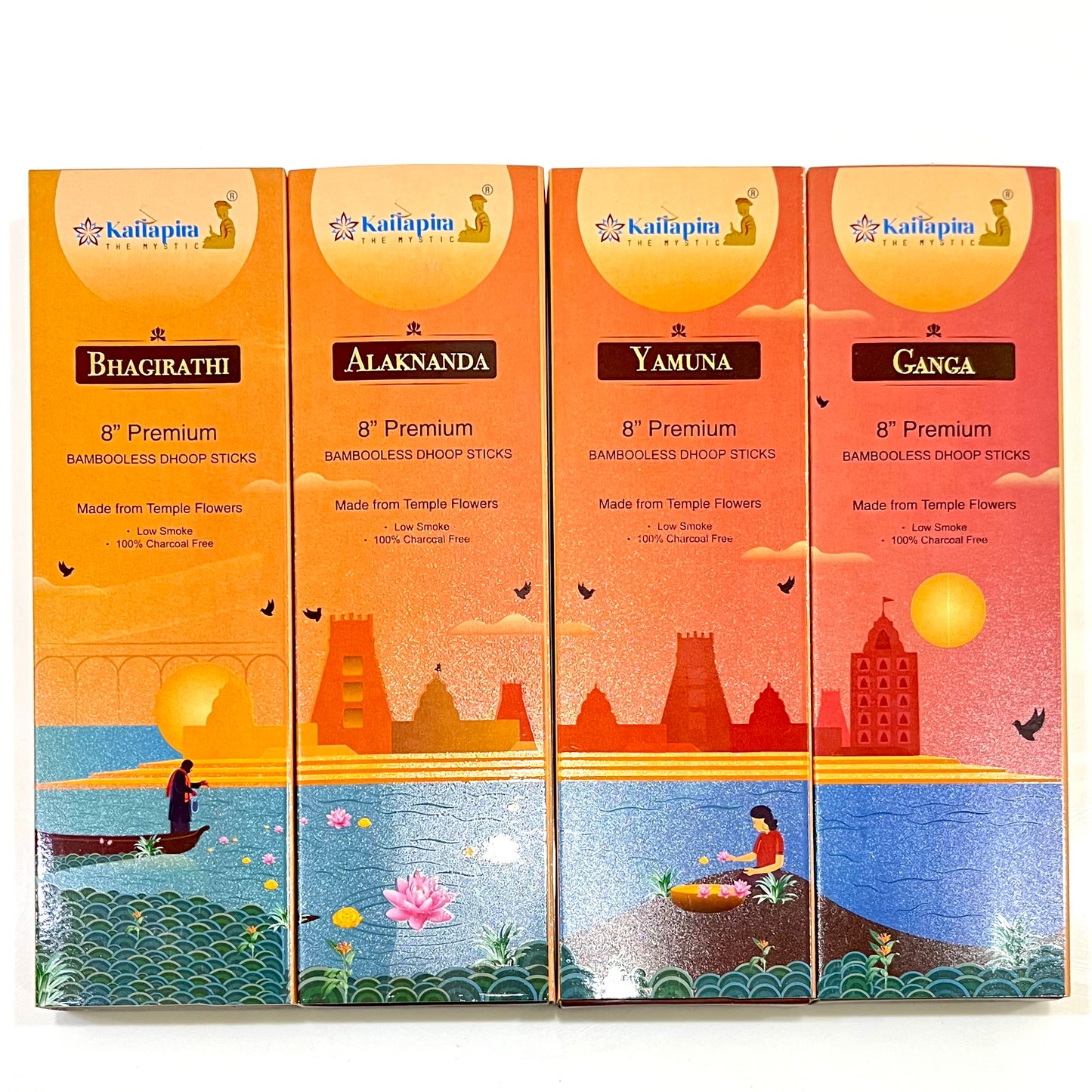 Combo of 4 Kailapira RIVER Premium Dhoopsticks (20 sticks*4= 80 sticks)