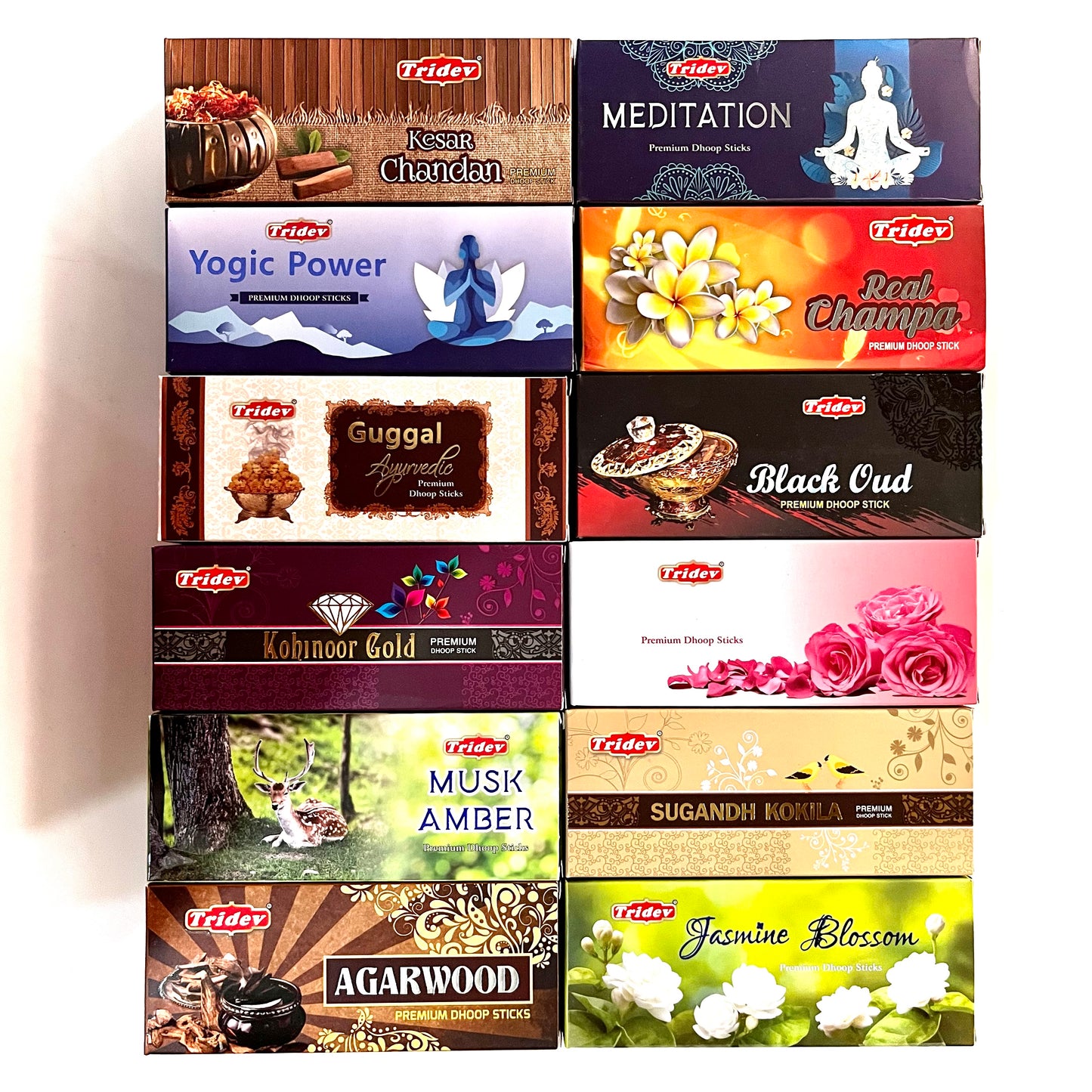 Combo of 12 Tridev Premium Dhoop Sticks (80gms*12= 960gms)