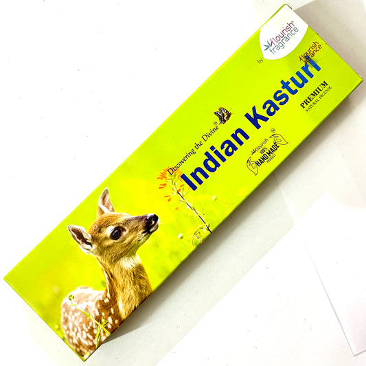 Flourish Fragrance INDIAN KASTURI Premium Natural Incense Sticks (50 gms)