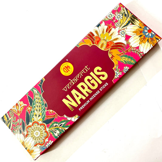 Om Brand Vedamrut NARGIS Premium Incense Sticks (50 gms)