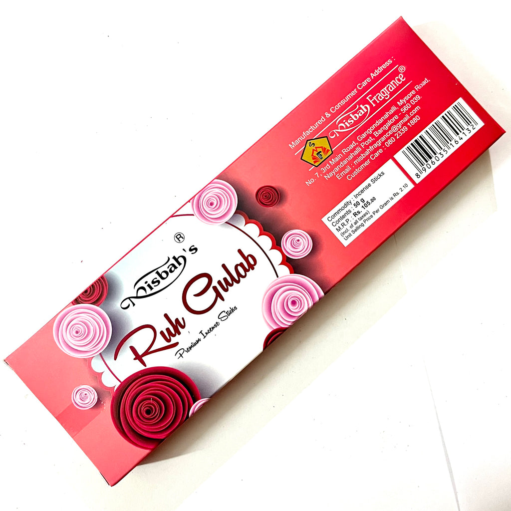 Misbah's RUH GULAB Premium Incense Sticks (50 gms)