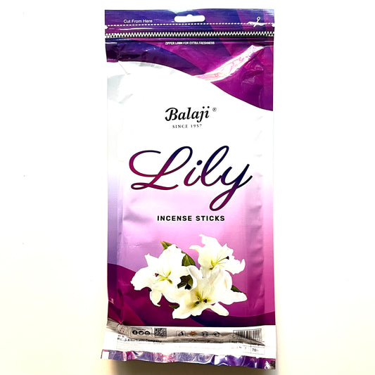 Balaji LILY Incense Sticks Zipper (120 gms)