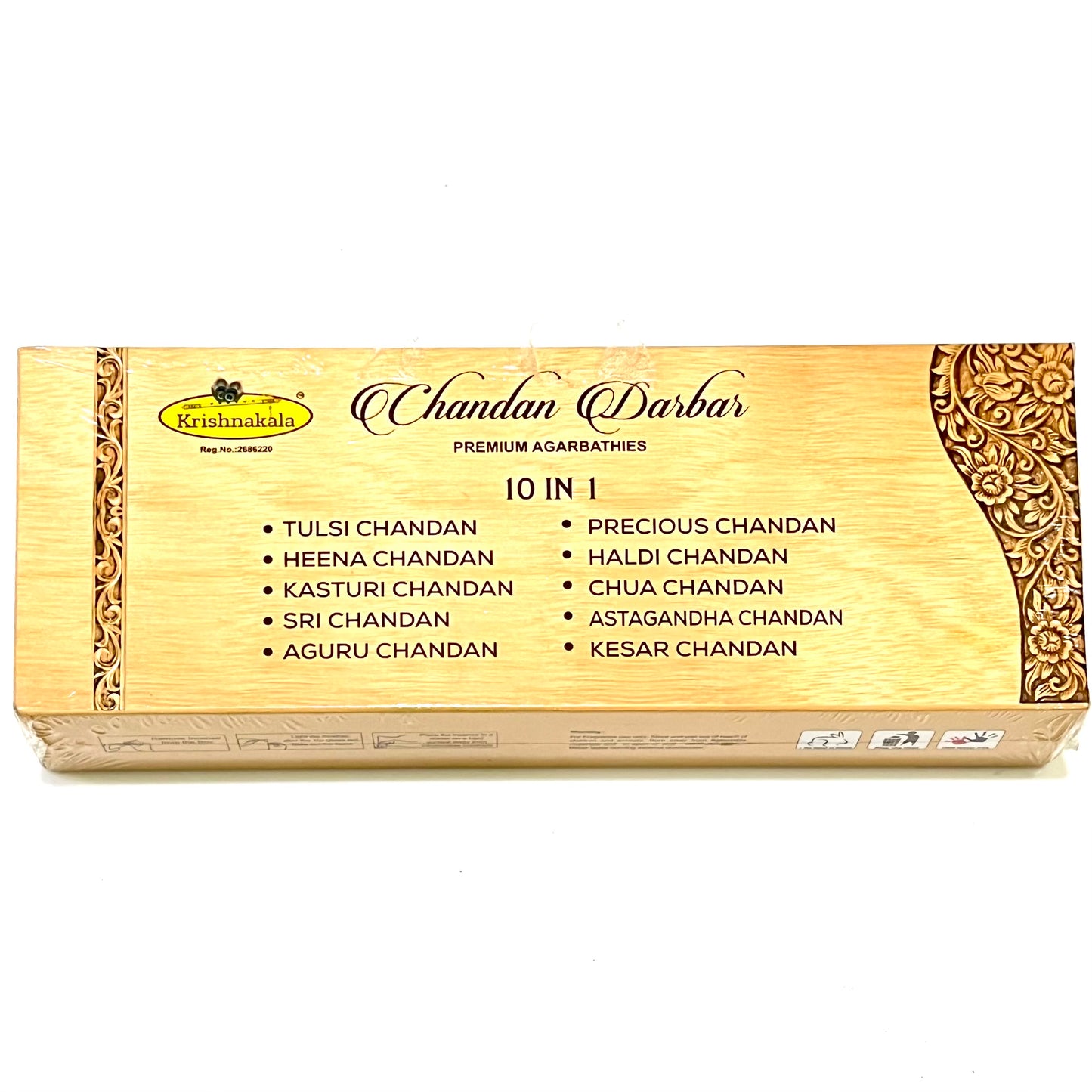 Raviikara CHANDAN DARBAR Premium Agarbathies 10 in 1 (100 sticks)