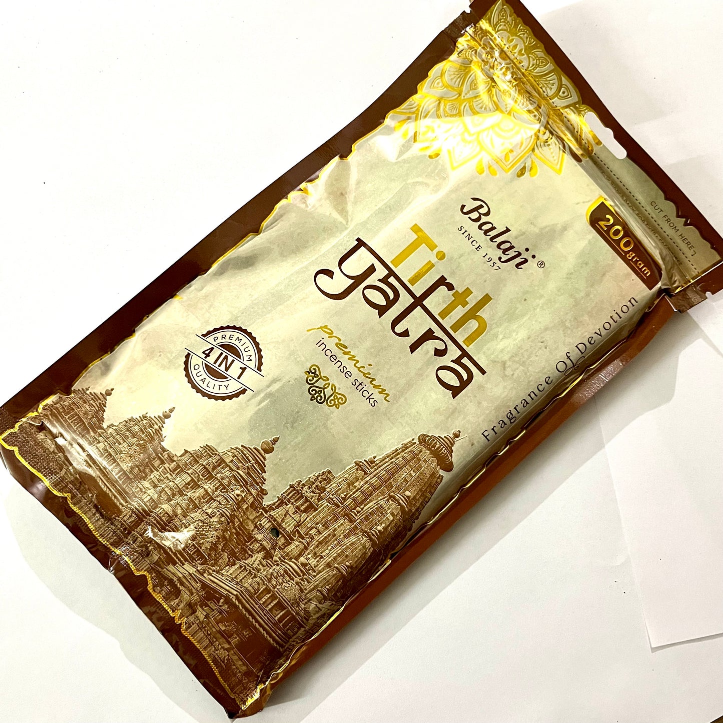 Balaji TIRTH YATRA Premium Incense Sticks Zipper (200 gms)