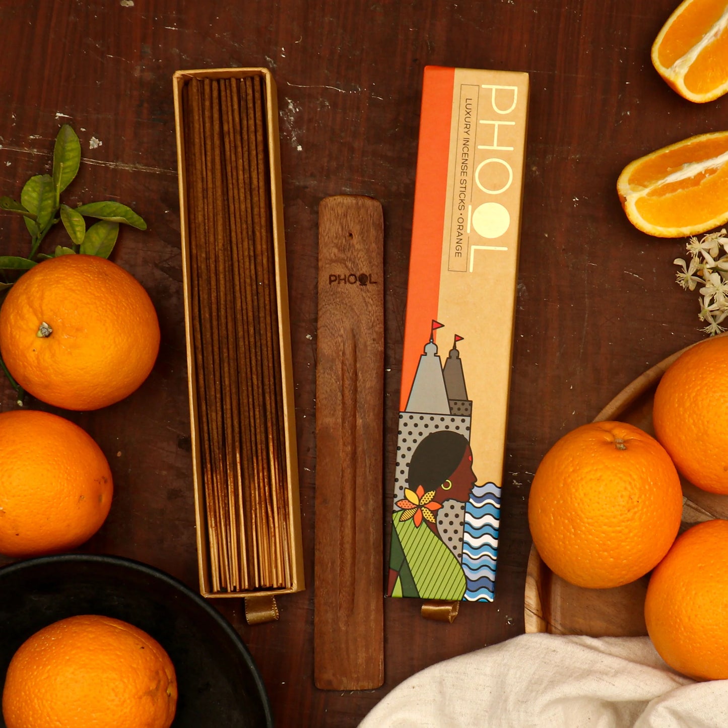 Phool ORANGE Luxury Incense Sticks (40 sticks)