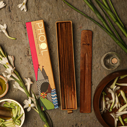 Phool TUBEROSE Luxury Incense Sticks (40 sticks)