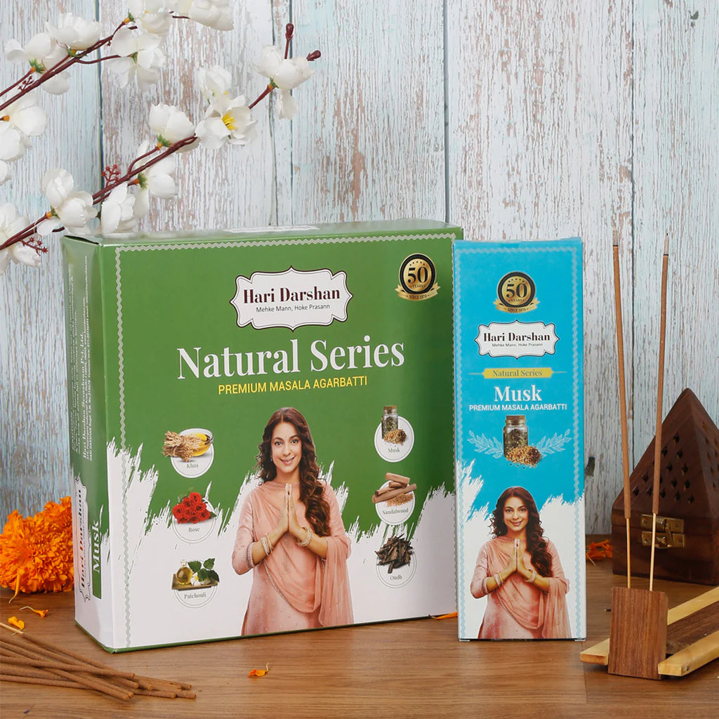 Hari Darshan Natural Series MUSK Premium Masala Agarbatti (60 gms)